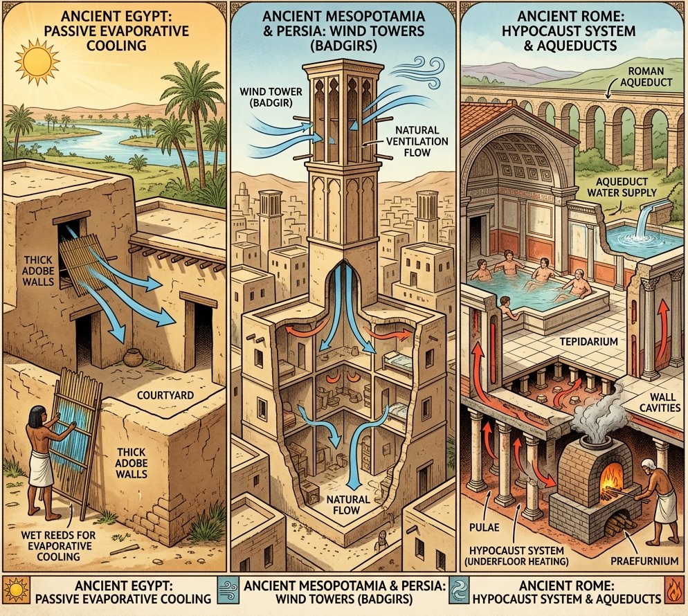 Ancient climate control systems