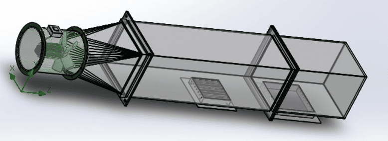 3D CAD assembly used for CFD airflow simulation