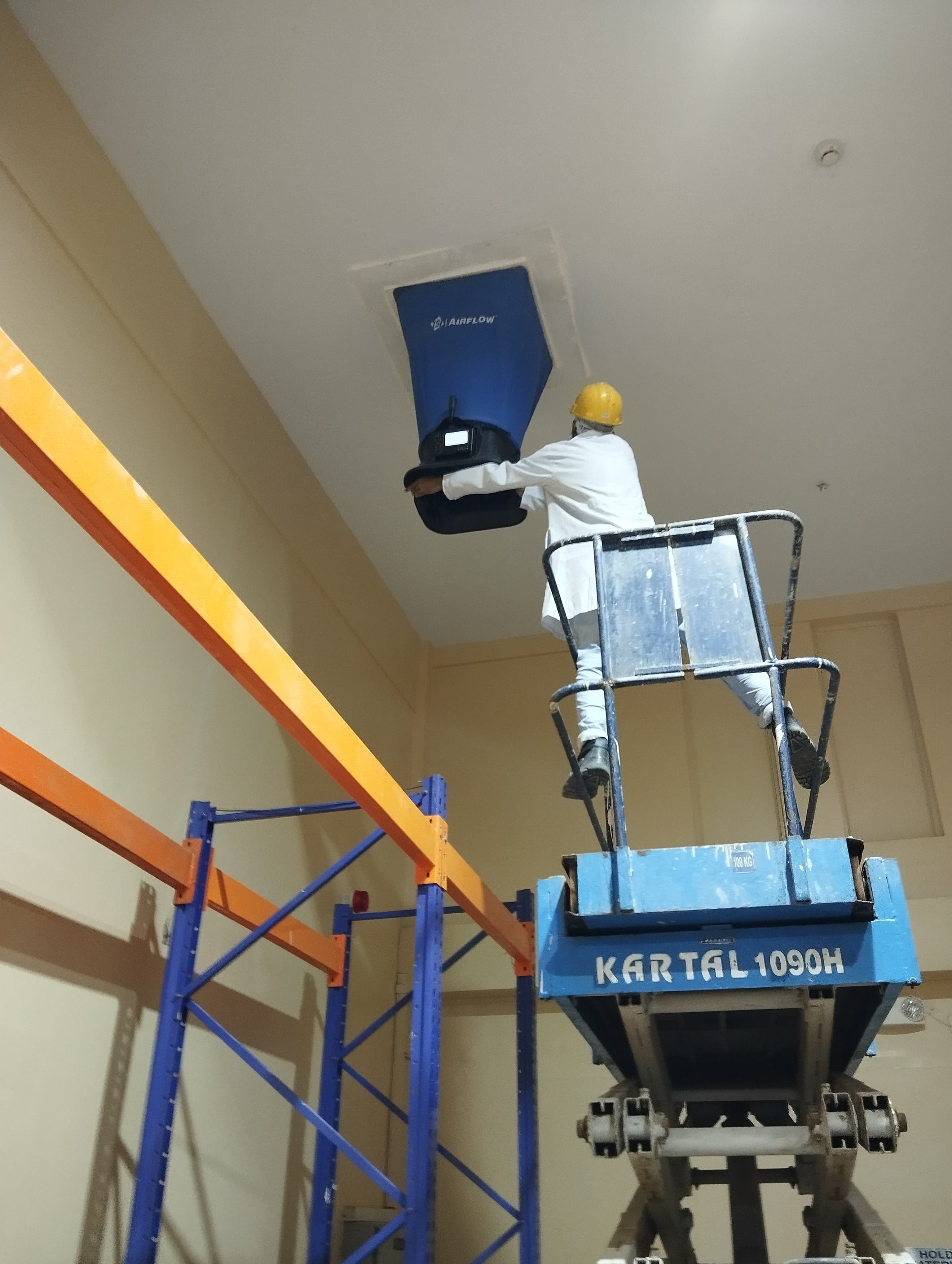 HVAC commissioning and airflow verification on commercial project