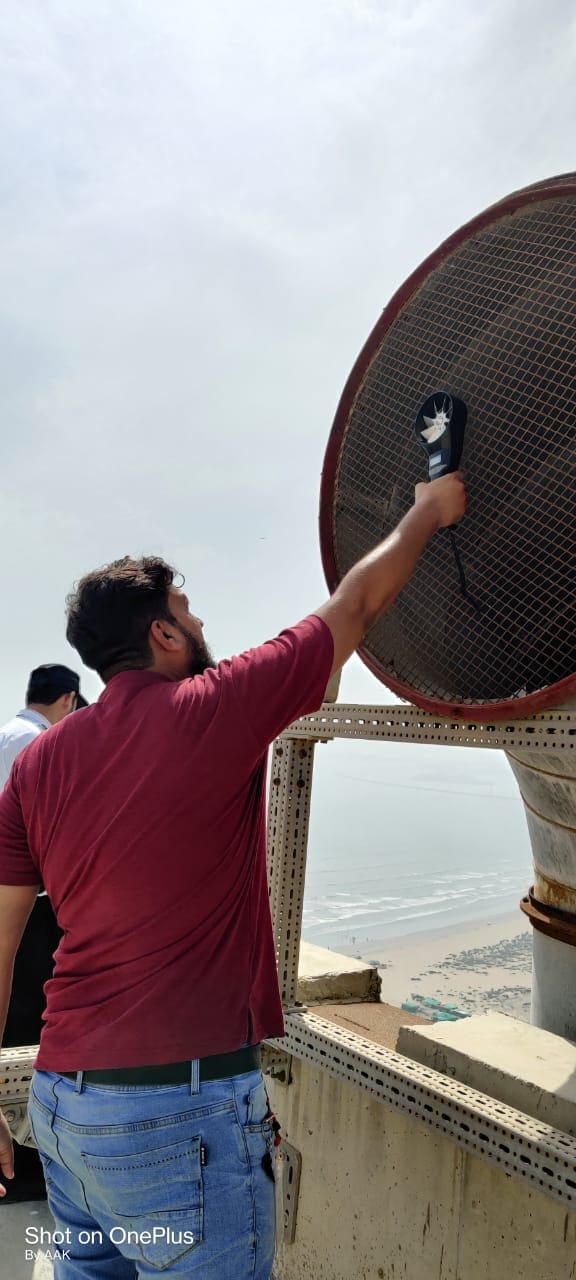 HVAC field engineers conducting air distribution analysis